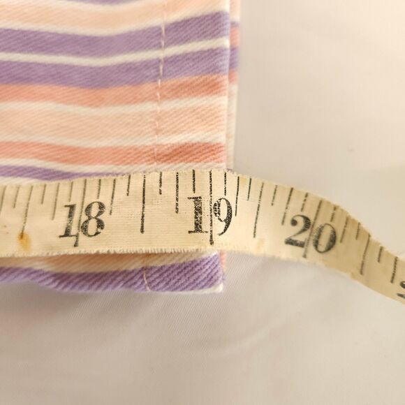 NWT Gloria Vanderbilt Womens 18W 43x19 Pastel Striped High Rise Amanda Capris - Picture 8 of 8